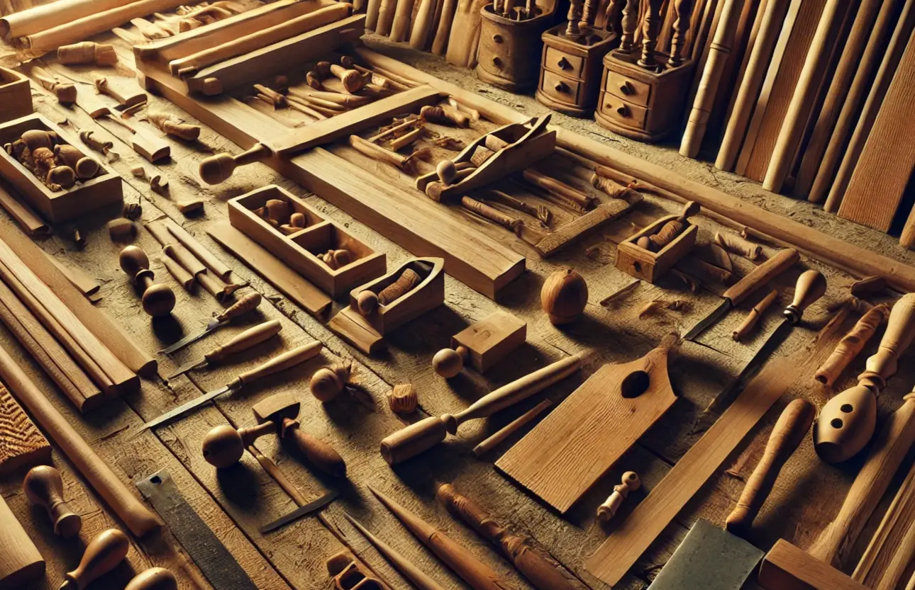 Immagine legno e utensili